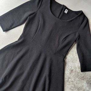 Fit and flare little black dress, size large